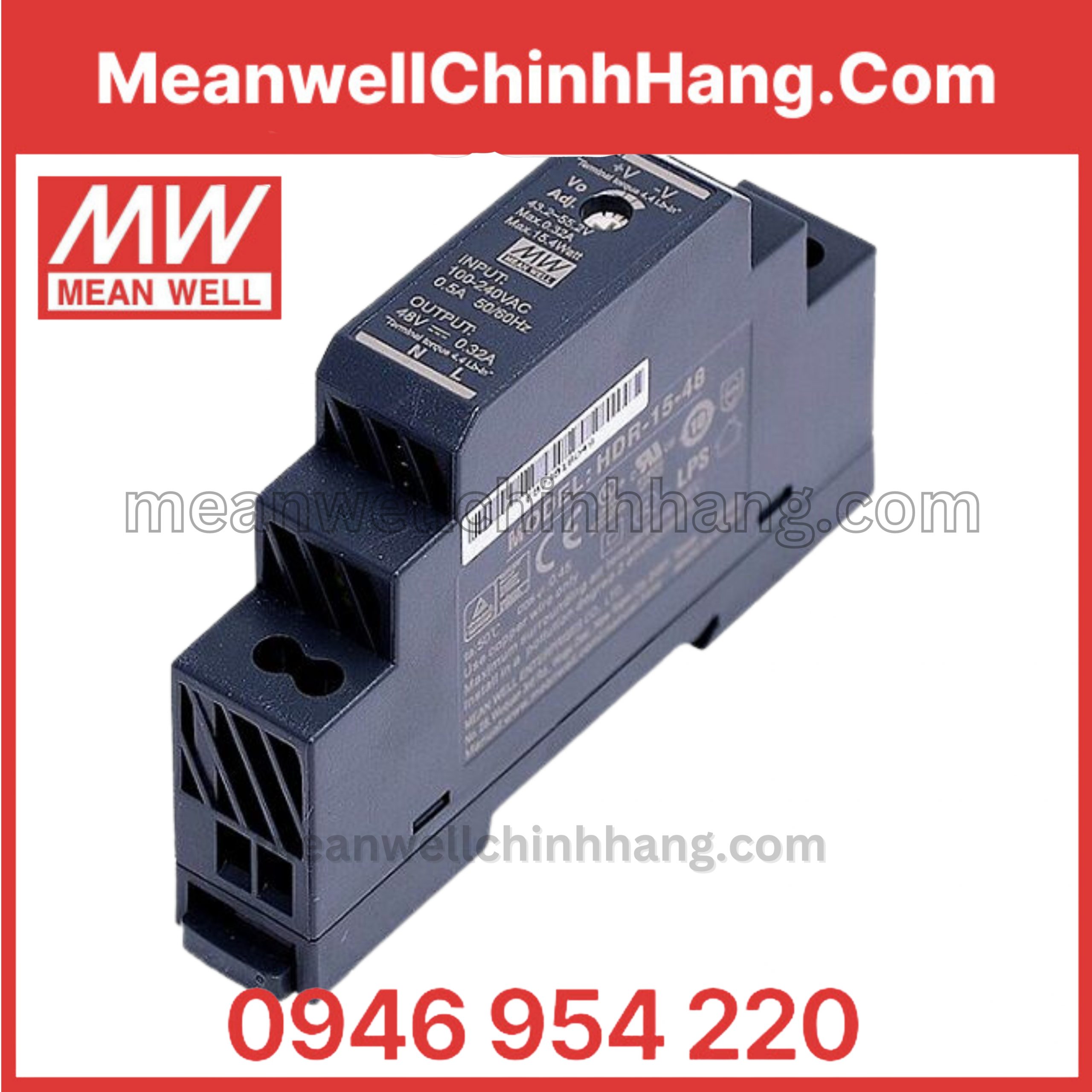 Nguồn Meanwell HDR-15-48 