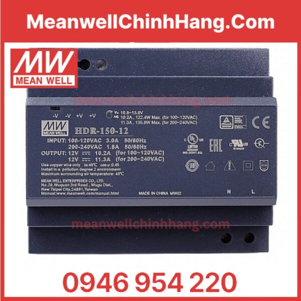 Nguồn Meanwell HDR-150-12