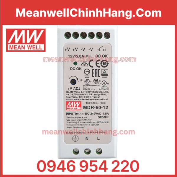 Nguồn Meanwell MDR-60-12