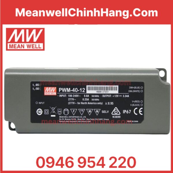 Nguồn Meanwell PWM-40-12